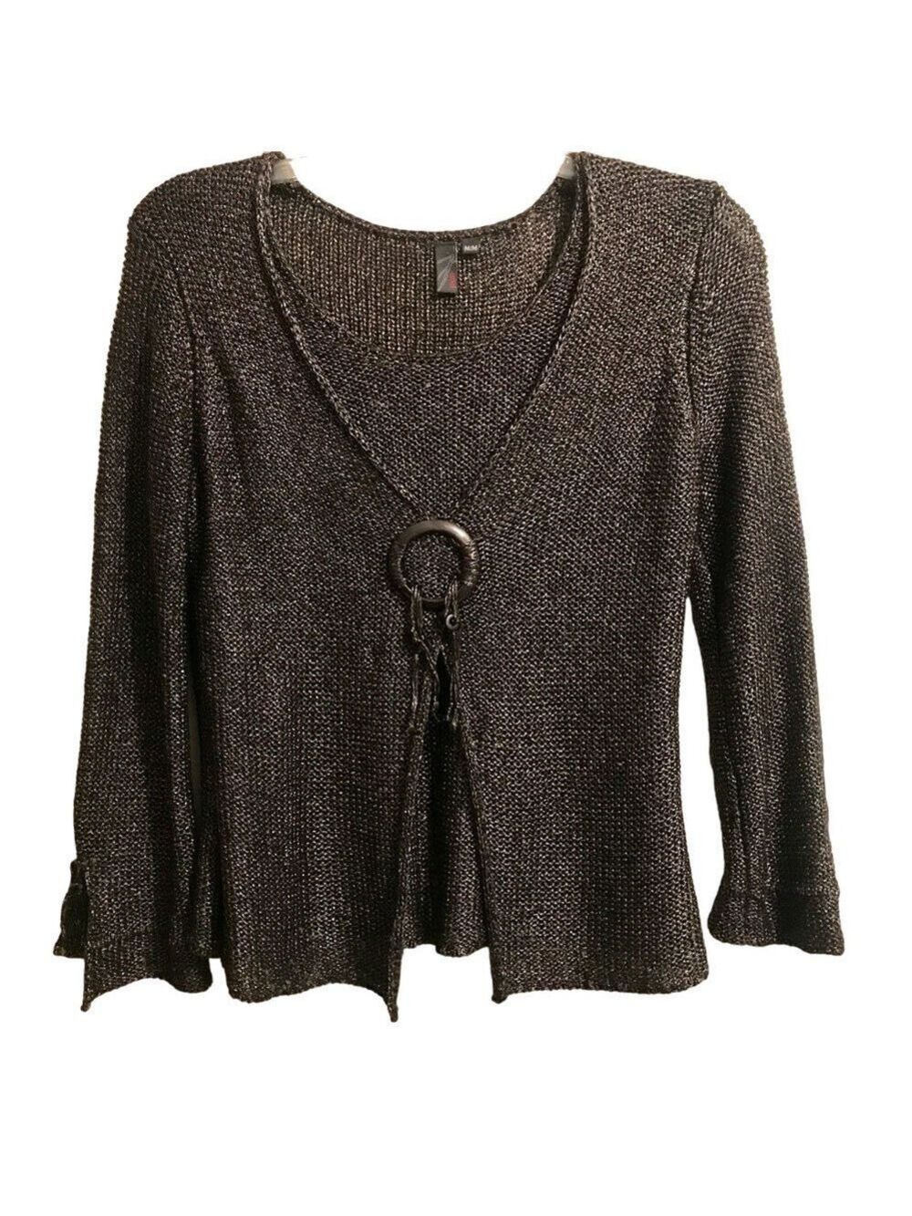 Jana Sweater Crew Neck Brown Acrylic/Nylon Sz M
